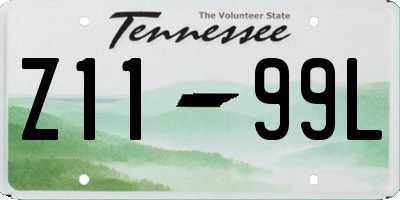 TN license plate Z1199L