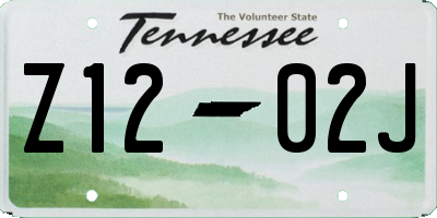 TN license plate Z1202J
