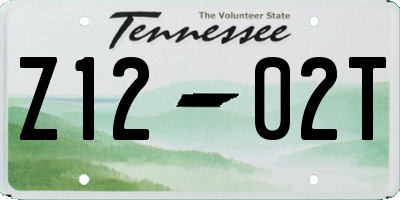 TN license plate Z1202T