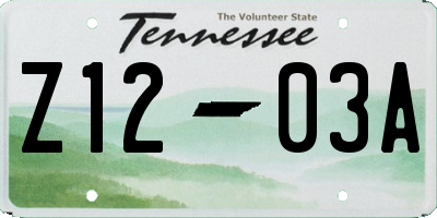 TN license plate Z1203A