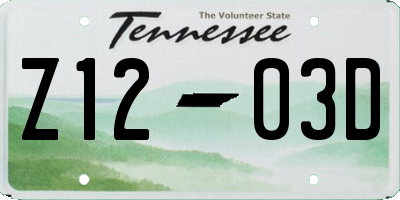 TN license plate Z1203D