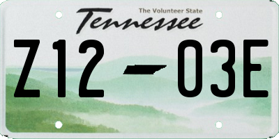 TN license plate Z1203E