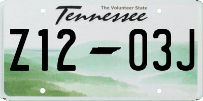 TN license plate Z1203J