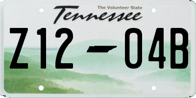 TN license plate Z1204B