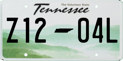 TN license plate Z1204L