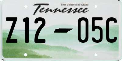 TN license plate Z1205C