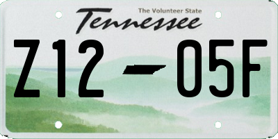 TN license plate Z1205F