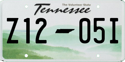 TN license plate Z1205I