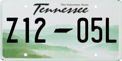TN license plate Z1205L