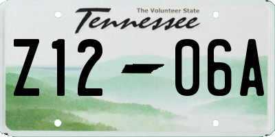 TN license plate Z1206A