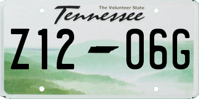 TN license plate Z1206G