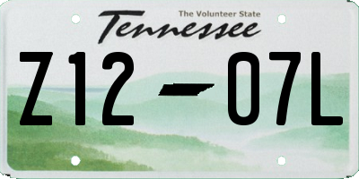TN license plate Z1207L