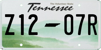 TN license plate Z1207R
