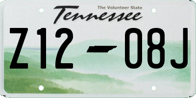 TN license plate Z1208J