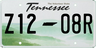 TN license plate Z1208R