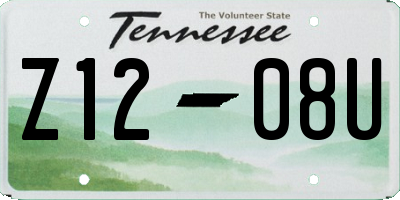 TN license plate Z1208U