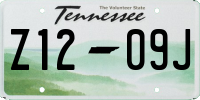 TN license plate Z1209J
