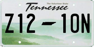 TN license plate Z1210N