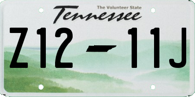 TN license plate Z1211J