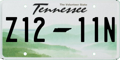 TN license plate Z1211N