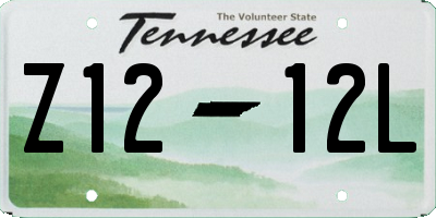 TN license plate Z1212L