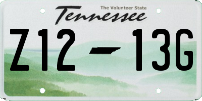 TN license plate Z1213G