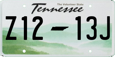TN license plate Z1213J