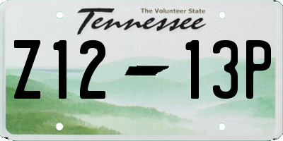 TN license plate Z1213P