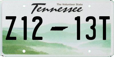 TN license plate Z1213T