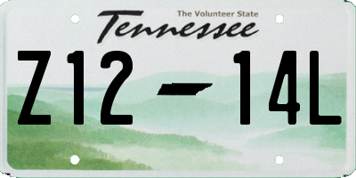 TN license plate Z1214L