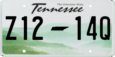 TN license plate Z1214Q