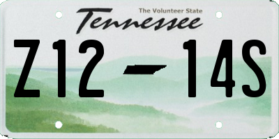 TN license plate Z1214S