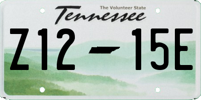 TN license plate Z1215E