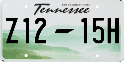 TN license plate Z1215H
