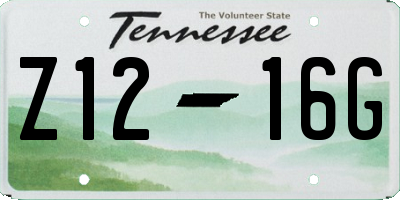 TN license plate Z1216G