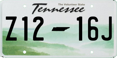 TN license plate Z1216J