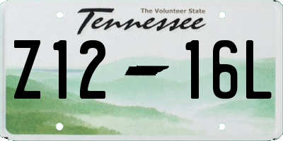 TN license plate Z1216L