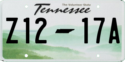 TN license plate Z1217A