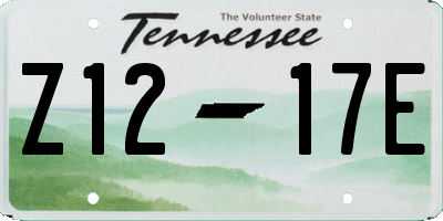 TN license plate Z1217E