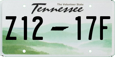 TN license plate Z1217F