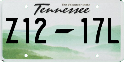 TN license plate Z1217L