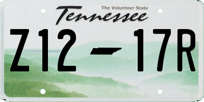 TN license plate Z1217R