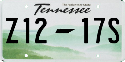 TN license plate Z1217S