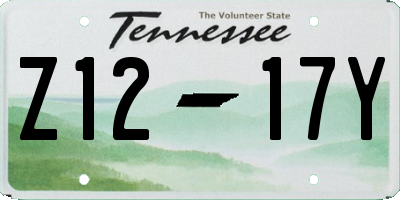 TN license plate Z1217Y