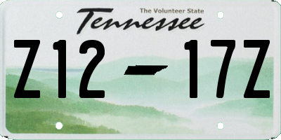 TN license plate Z1217Z