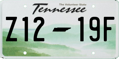 TN license plate Z1219F