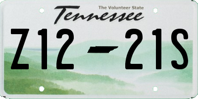 TN license plate Z1221S