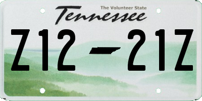 TN license plate Z1221Z
