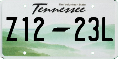 TN license plate Z1223L