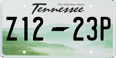 TN license plate Z1223P